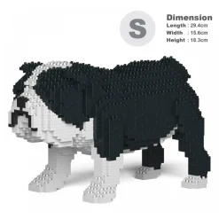 Jekca - English Bulldog 01S-M04 - Lego - Sculpture - Construction - 4D - Brick Animals - Toys - Avvenice