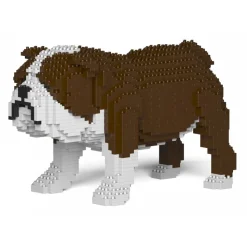 Jekca - English Bulldog 01S-M01 - Lego - Sculpture - Construction - 4D - Brick Animals - Toys - Avvenice