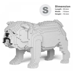Jekca - English Bulldog 01S-M02 - Lego - Sculpture - Construction - 4D - Brick Animals - Toys - Avvenice