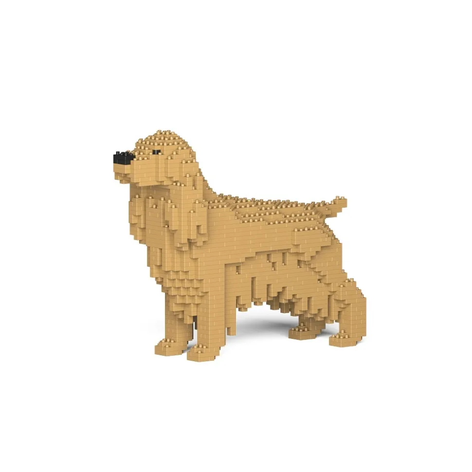 Jekca - English Cocker Spaniel - Dog - 01S-M01 - Lego - Sculpture - Construction - 4D - Brick Animals - Toys - Avvenice