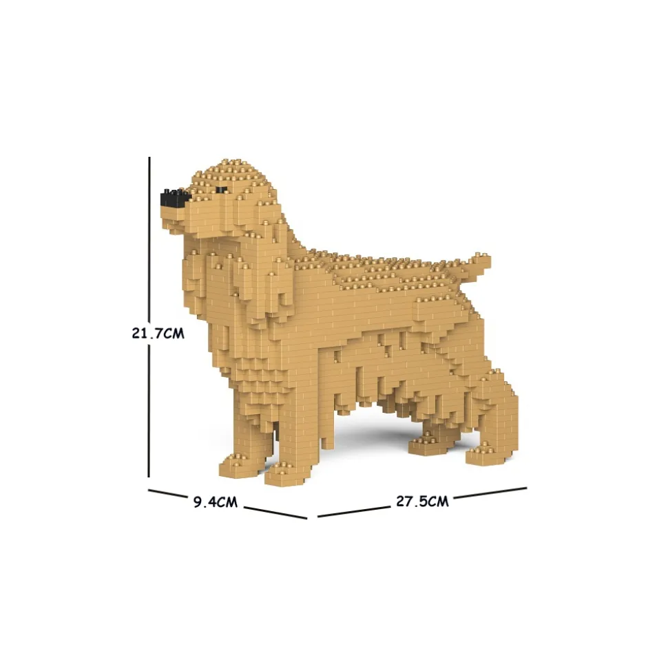Jekca - English Cocker Spaniel - Dog - 01S-M01 - Lego - Sculpture - Construction - 4D - Brick Animals - Toys - Avvenice