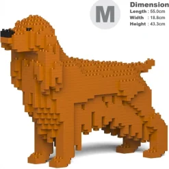 Jekca - English Cocker Spaniel 01-M03 - Big - Lego - Sculpture - Construction - 4D - Brick Animals - Toys - Avvenice