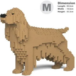 Jekca - English Cocker Spaniel 01-M01 - Big - Lego - Sculpture - Construction - 4D - Brick Animals - Toys - Avvenice
