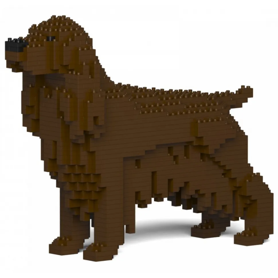 Jekca - English Cocker Spaniel 01-M04 - Big - Lego - Sculpture - Construction - 4D - Brick Animals - Toys - Avvenice