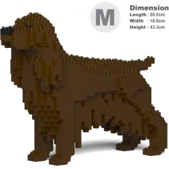 Jekca - English Cocker Spaniel 01-M04 - Big - Lego - Sculpture - Construction - 4D - Brick Animals - Toys - Avvenice