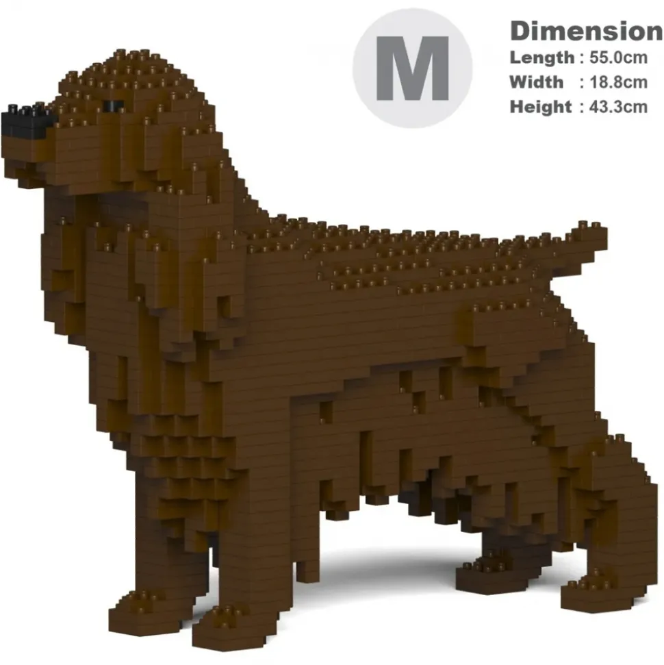 Jekca - English Cocker Spaniel 01-M04 - Big - Lego - Sculpture - Construction - 4D - Brick Animals - Toys - Avvenice