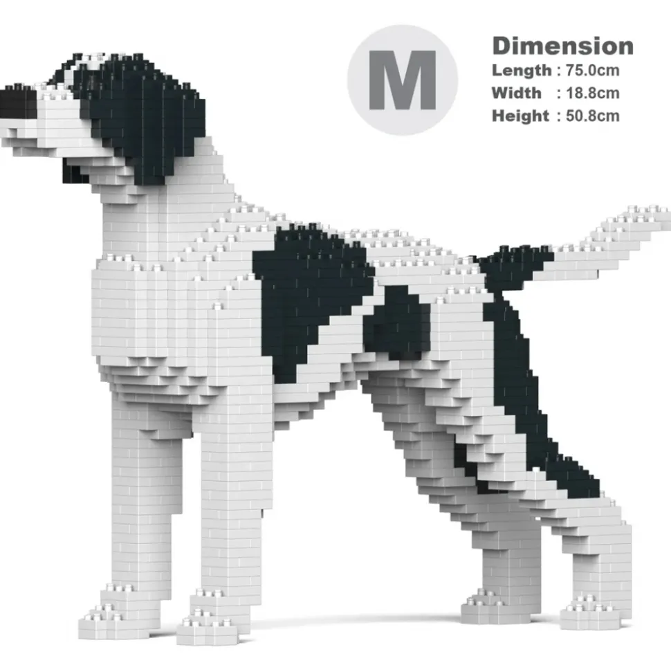 Jekca - English Pointer 01-M02 - Big - Lego - Sculpture - Construction - 4D - Brick Animals - Toys - Avvenice