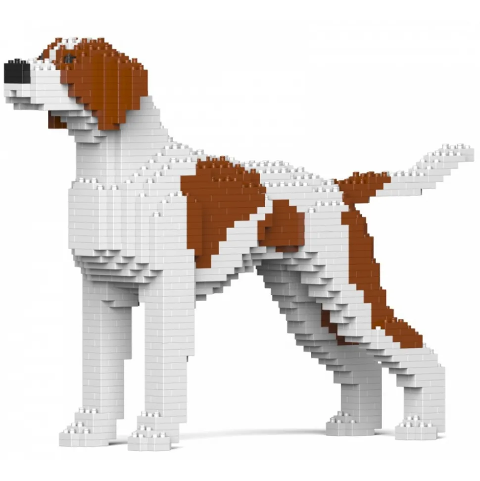 Jekca - English Pointer 01-M01 - Big - Lego - Sculpture - Construction - 4D - Brick Animals - Toys - Avvenice