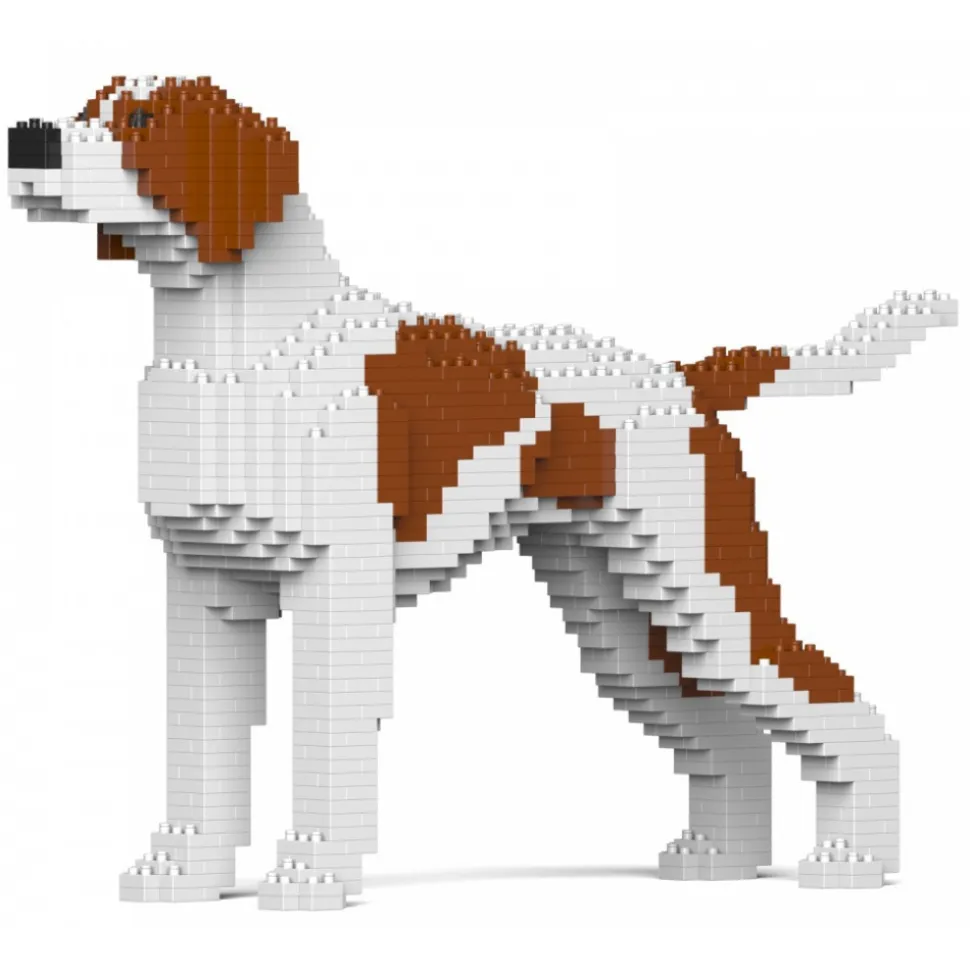 Jekca - English Pointer 01S-M01 - Lego - Sculpture - Construction - 4D - Brick Animals - Toys - Avvenice