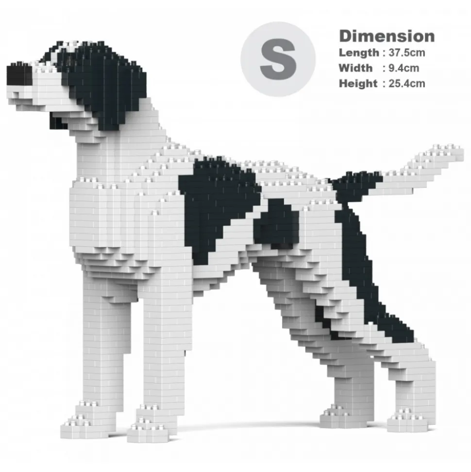 Jekca - English Pointer 01S-M02 - Lego - Sculpture - Construction - 4D - Brick Animals - Toys - Avvenice