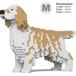 Jekca - English Setter 01-M01 - Big - Lego - Sculpture - Construction - 4D - Brick Animals - Toys - Avvenice