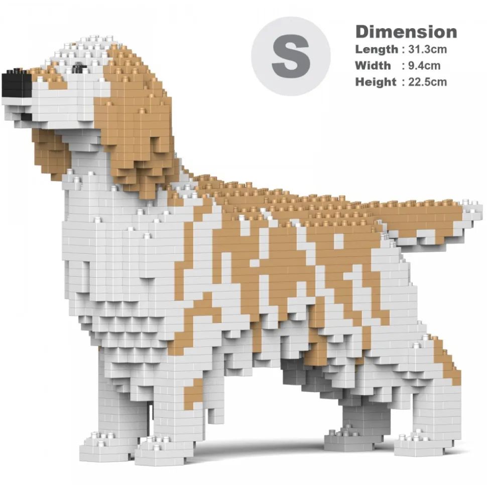 Jekca - English Setter 01S-M01 - Lego - Sculpture - Construction - 4D - Brick Animals - Toys - Avvenice