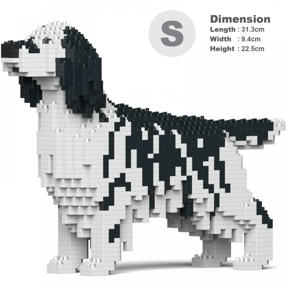 Jekca - English Setter 01S-M02 - Lego - Sculpture - Construction - 4D - Brick Animals - Toys - Avvenice