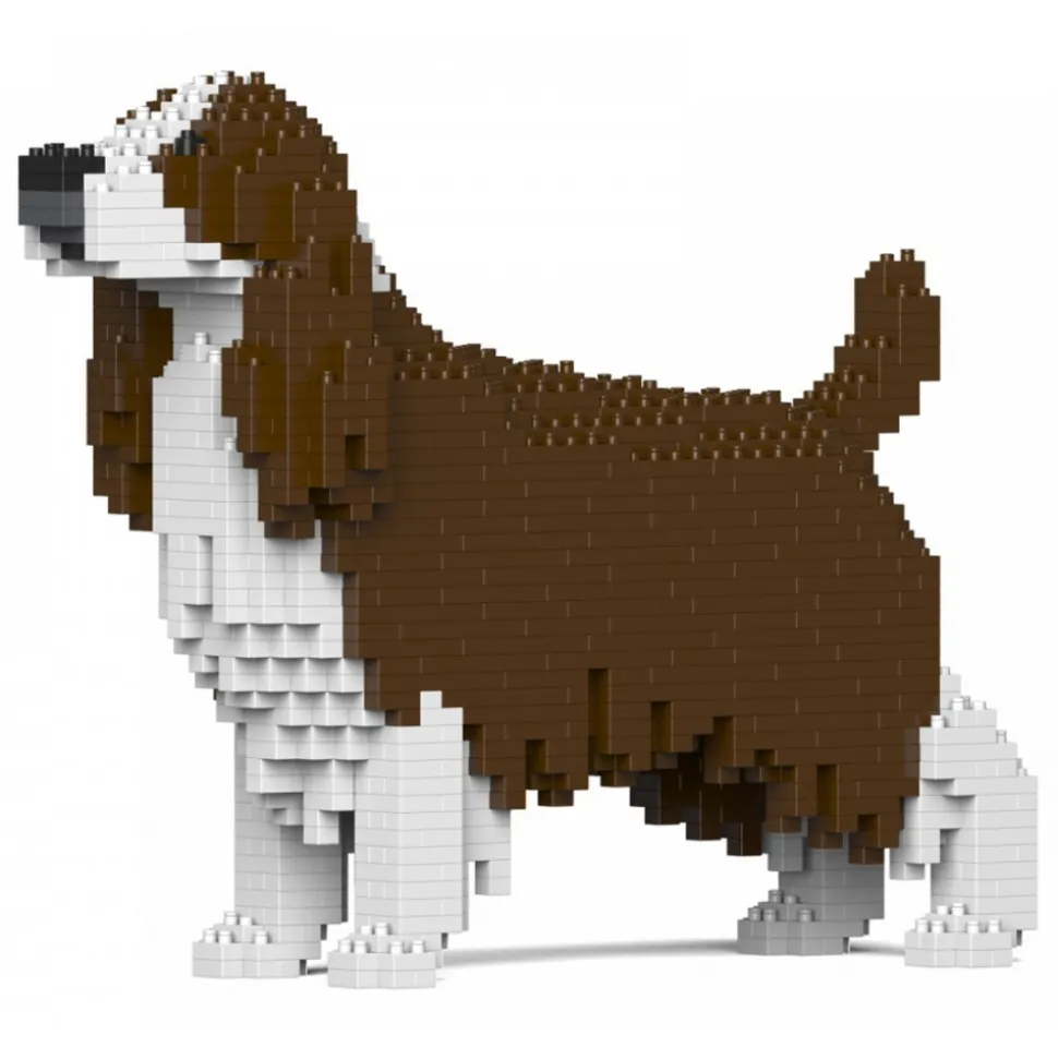 Jekca - English Springer Spaniel 01-M03 - Big - Lego - Sculpture - Construction - 4D - Brick Animals - Toys - Avvenice