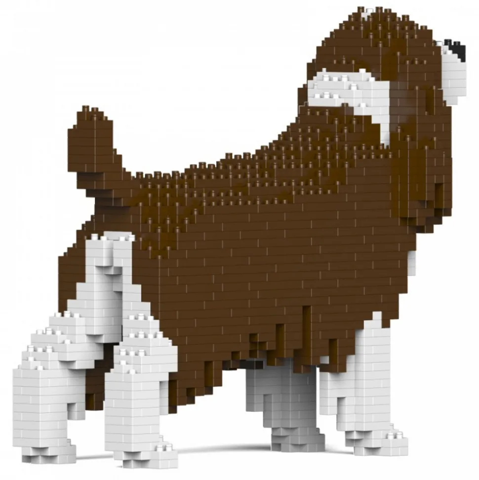 Jekca - English Springer Spaniel 01-M03 - Big - Lego - Sculpture - Construction - 4D - Brick Animals - Toys - Avvenice