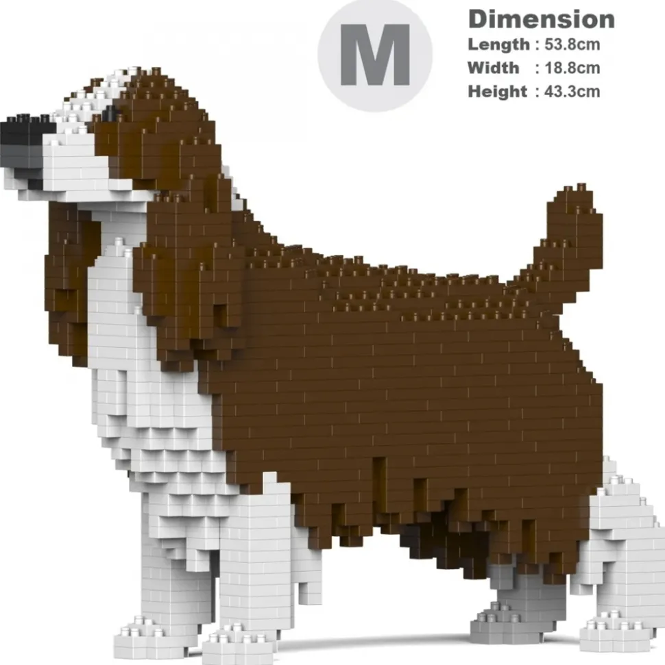 Jekca - English Springer Spaniel 01-M03 - Big - Lego - Sculpture - Construction - 4D - Brick Animals - Toys - Avvenice