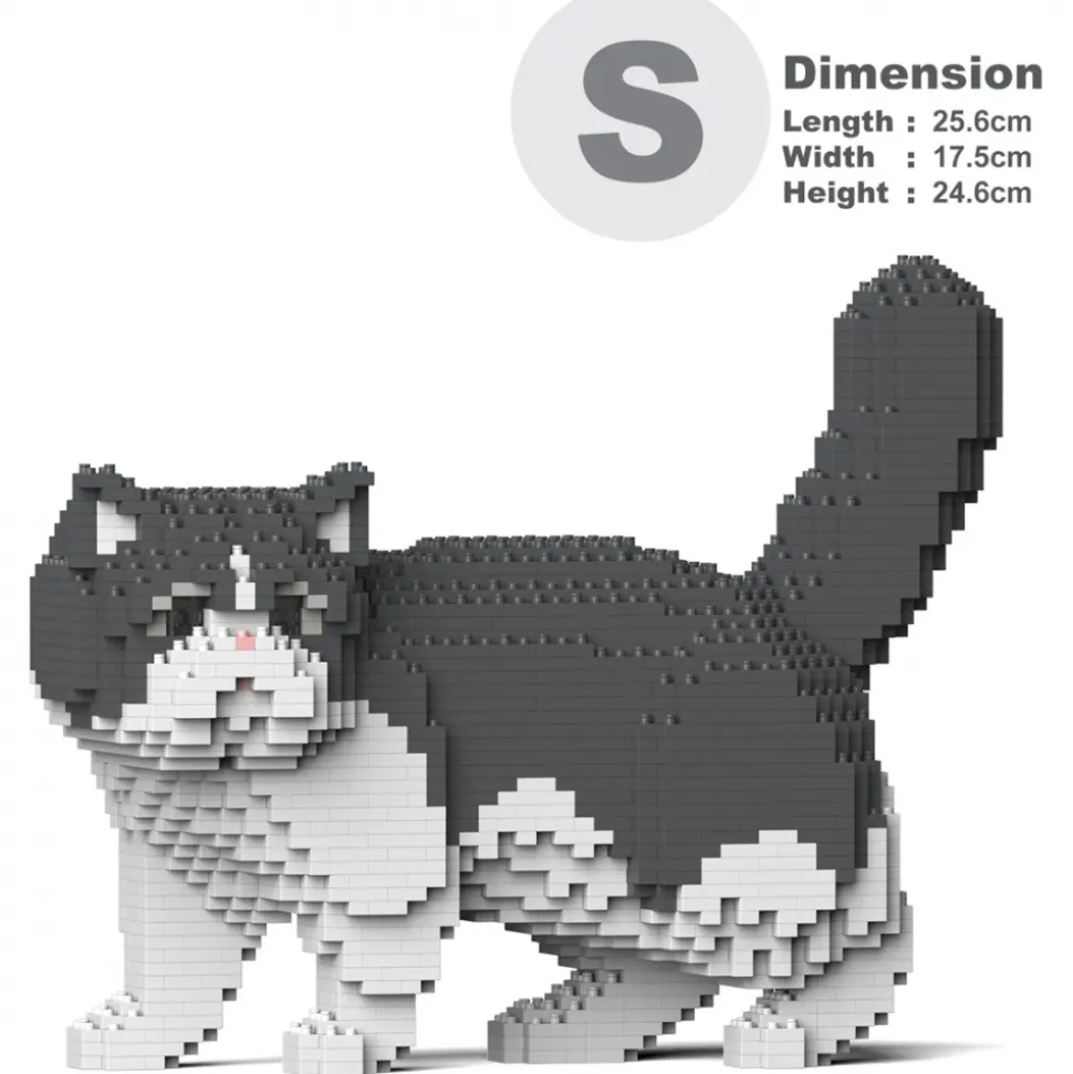 Jekca - Exotic Shorthair Cat 01S-M02 - Lego - Sculpture - Construction - 4D - Brick Animals - Toys - Avvenice