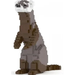 Jekca - Ferret 01 - Big - Lego - Sculpture - Construction - 4D - Brick Animals - Toys - Avvenice