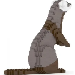 Jekca - Ferret 01 - Big - Lego - Sculpture - Construction - 4D - Brick Animals - Toys - Avvenice