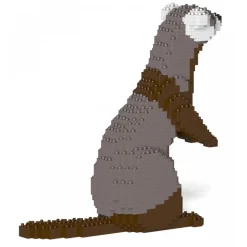 Jekca - Ferret 01S - Lego - Sculpture - Construction - 4D - Brick Animals - Toys - Avvenice