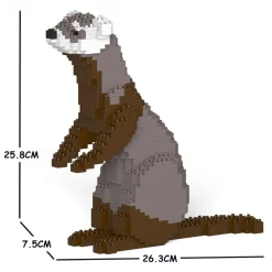 Jekca - Ferret 01S - Lego - Sculpture - Construction - 4D - Brick Animals - Toys - Avvenice