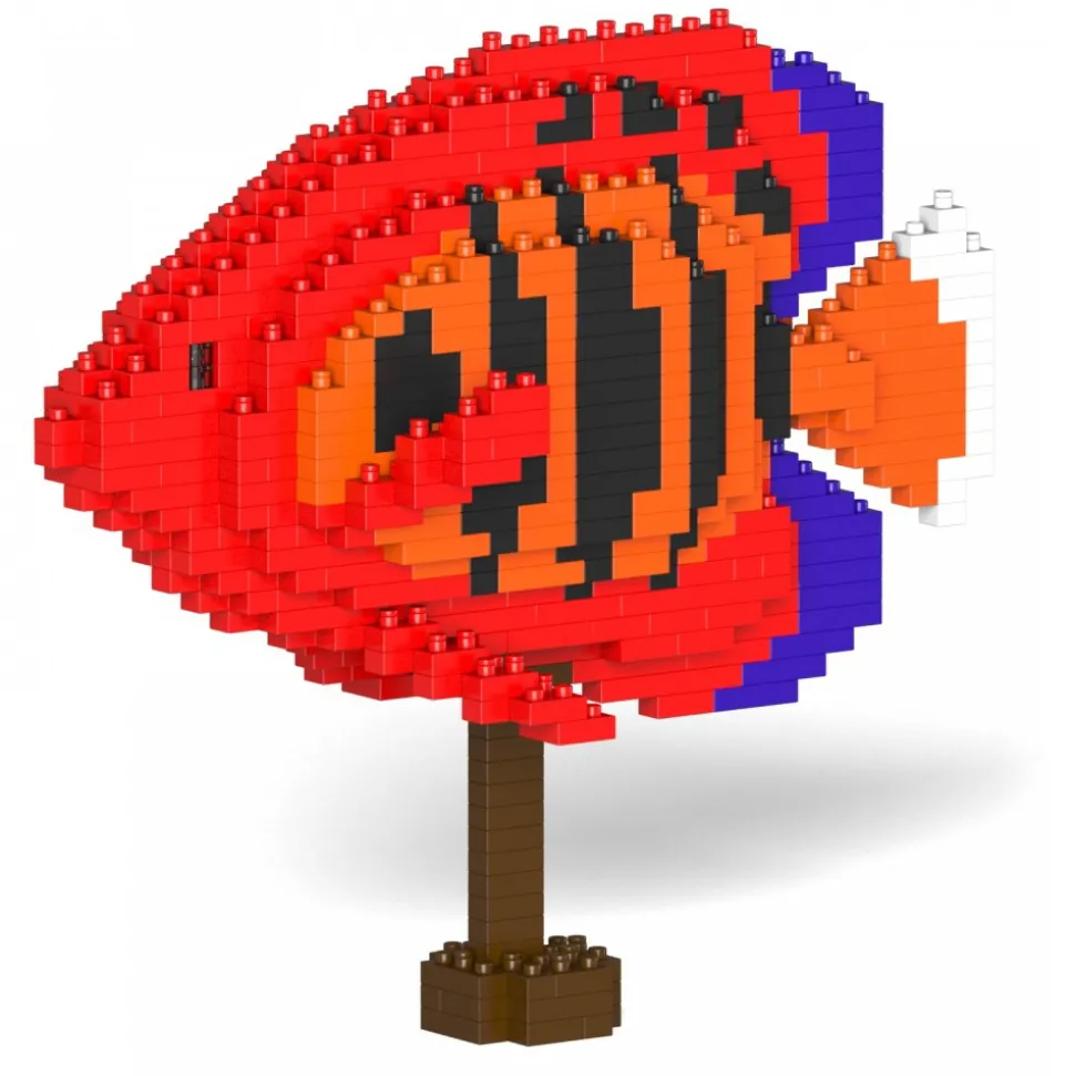 Jekca - Flame Angelfish 01S - Lego - Sculpture - Construction - 4D - Brick Animals - Toys - Avvenice