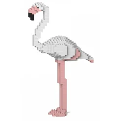 Jekca - Flamingo 01S-M01 - Lego - Sculpture - Construction - 4D - Brick Animals - Toys - Avvenice