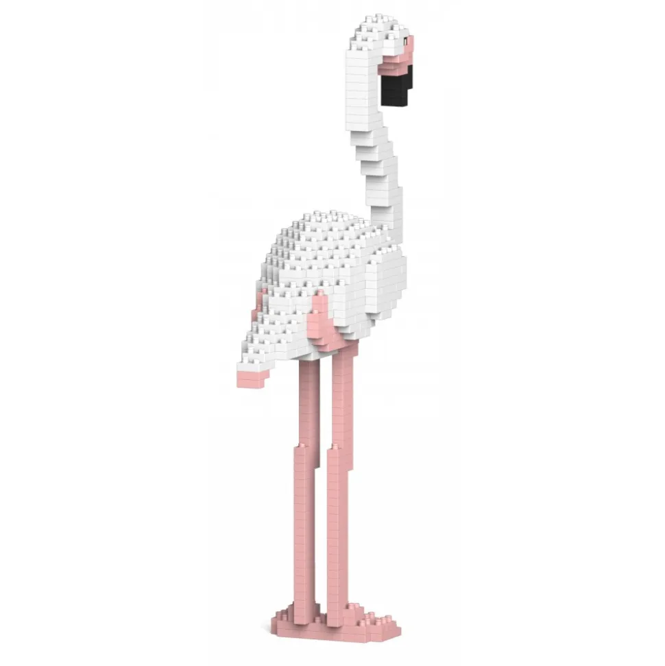 Jekca - Flamingo 01S-M01 - Lego - Sculpture - Construction - 4D - Brick Animals - Toys - Avvenice