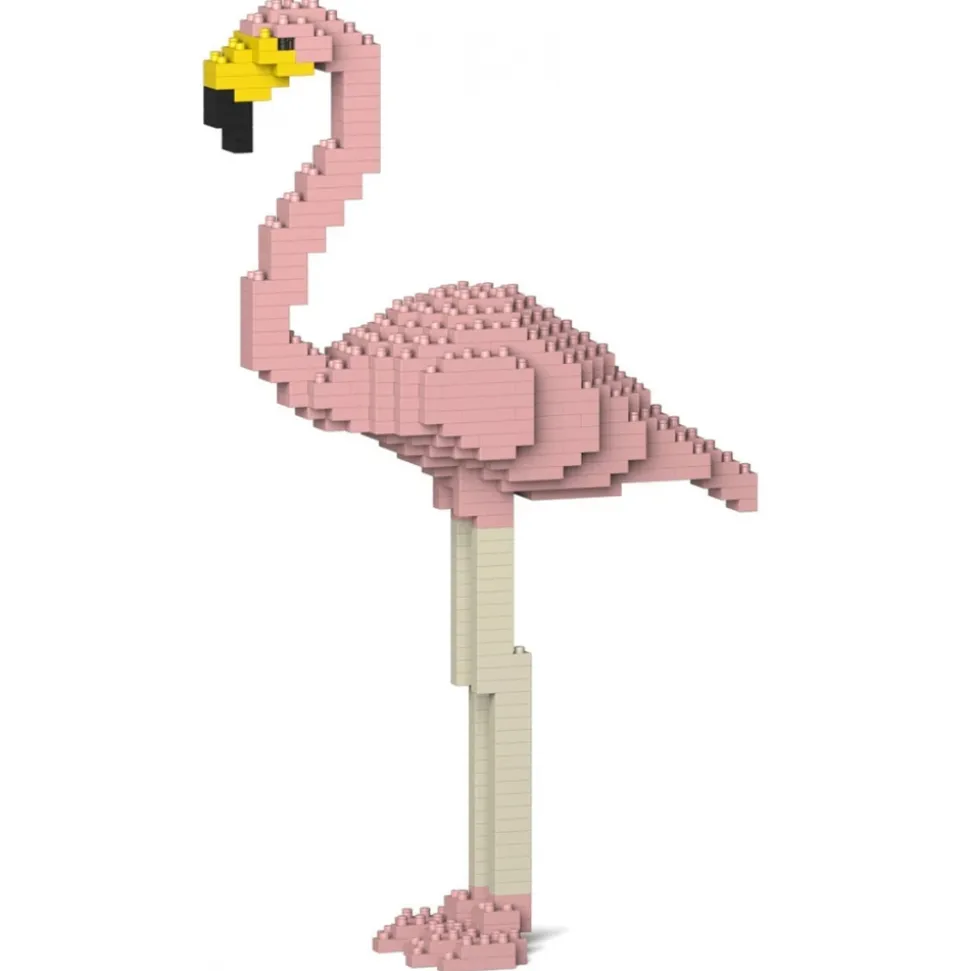 Jekca - Flamingo 01S-M02 - Lego - Sculpture - Construction - 4D - Brick Animals - Toys - Avvenice