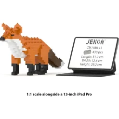 Jekca - Fox 01 - Big - Lego - Sculpture - Construction - 4D - Brick Animals - Toys - Avvenice