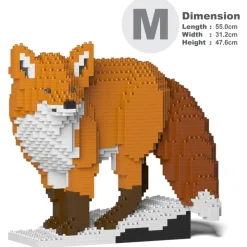 Jekca - Fox 03 - Big - Lego - Sculpture - Construction - 4D - Brick Animals - Toys - Avvenice