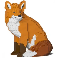 Jekca - Fox 02 - Big - Lego - Sculpture - Construction - 4D - Brick Animals - Toys - Avvenice