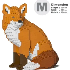 Jekca - Fox 02 - Big - Lego - Sculpture - Construction - 4D - Brick Animals - Toys - Avvenice