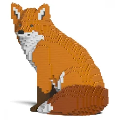 Jekca - Fox 02S - Lego - Sculpture - Construction - 4D - Brick Animals - Toys - Avvenice
