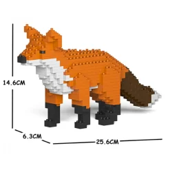 Jekca - Fox 01S - Lego - Sculpture - Construction - 4D - Brick Animals - Toys - Avvenice