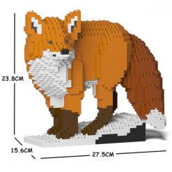 Jekca - Fox 03S - Lego - Sculpture - Construction - 4D - Brick Animals - Toys - Avvenice