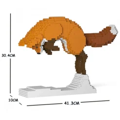 Jekca - Fox 04S - Lego - Sculpture - Construction - 4D - Brick Animals - Toys - Avvenice