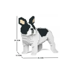 Jekca - French Bulldog - Dog - 03S-M04 - Lego - Sculpture - Construction - 4D - Brick Animals - Toys - Avvenice