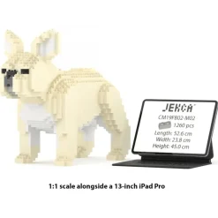 Jekca - French Bulldog 02-M02 - Big - Lego - Sculpture - Construction - 4D - Brick Animals - Toys - Avvenice