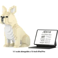 Jekca - French Bulldog 04-M02 - Big - Lego - Sculpture - Construction - 4D - Brick Animals - Toys - Avvenice