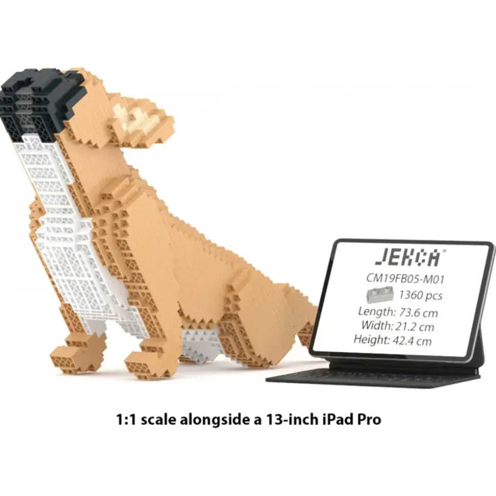 Jekca - French Bulldog 05-M01 - Big - Lego - Sculpture - Construction - 4D - Brick Animals - Toys - Avvenice