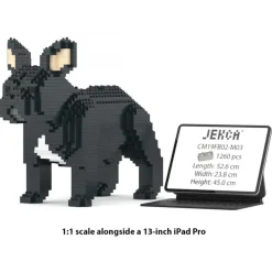 Jekca - French Bulldog 02-M03 - Big - Lego - Sculpture - Construction - 4D - Brick Animals - Toys - Avvenice