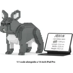 Jekca - French Bulldog 02-M05 - Big - Lego - Sculpture - Construction - 4D - Brick Animals - Toys - Avvenice