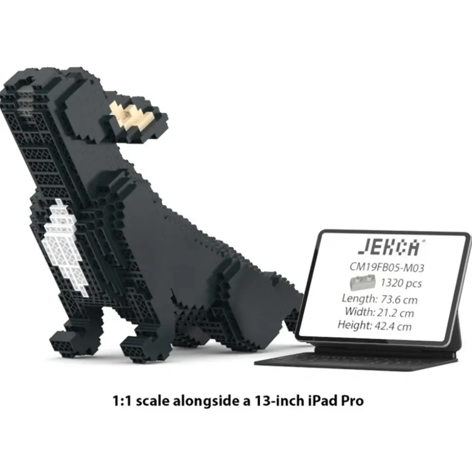 Jekca - French Bulldog 05-M03 - Big - Lego - Sculpture - Construction - 4D - Brick Animals - Toys - Avvenice