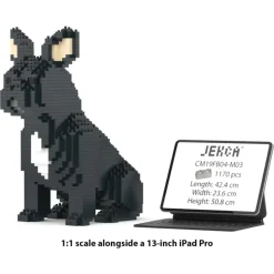 Jekca - French Bulldog 04-M03 - Big - Lego - Sculpture - Construction - 4D - Brick Animals - Toys - Avvenice