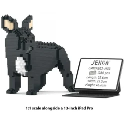 Jekca - French Bulldog 03-M03 - Big - Lego - Sculpture - Construction - 4D - Brick Animals - Toys - Avvenice
