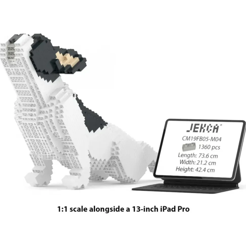 Jekca - French Bulldog 05-M04 - Big - Lego - Sculpture - Construction - 4D - Brick Animals - Toys - Avvenice
