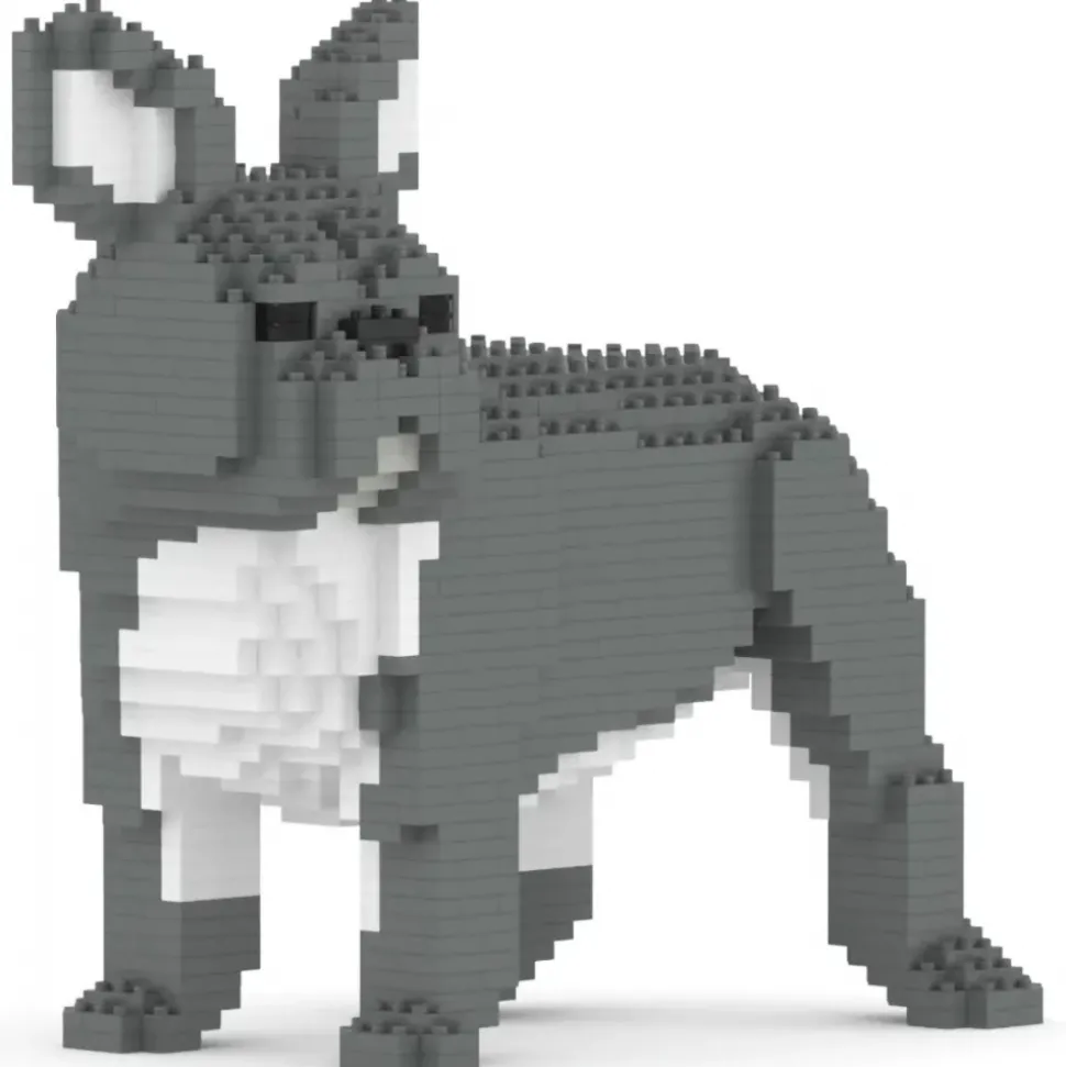 Jekca - French Bulldog 03-M05 - Big - Lego - Sculpture - Construction - 4D - Brick Animals - Toys - Avvenice