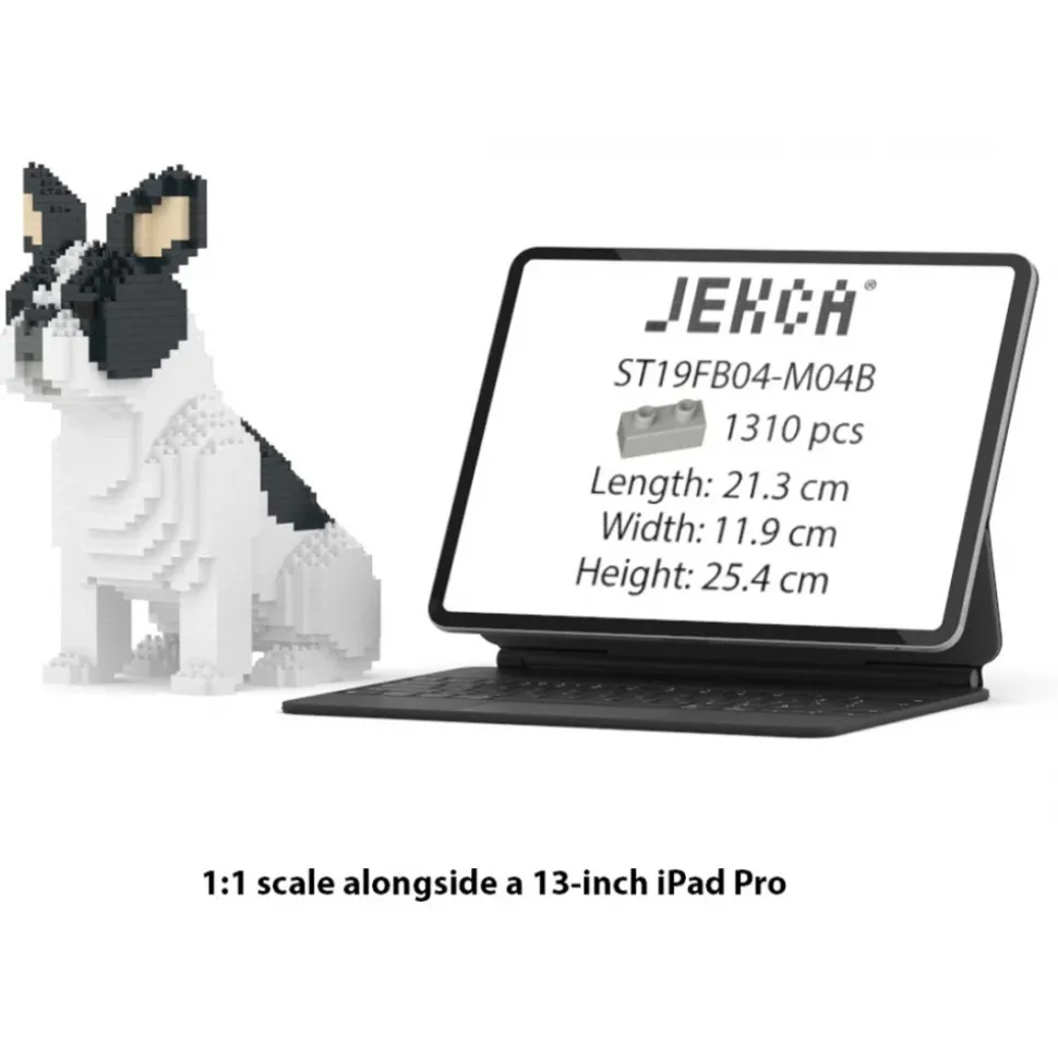 Jekca - French Bulldog 04-M04B (Version 2024) - Lego - Sculpture - Construction - 4D - Brick Animals - Toys - Avvenice
