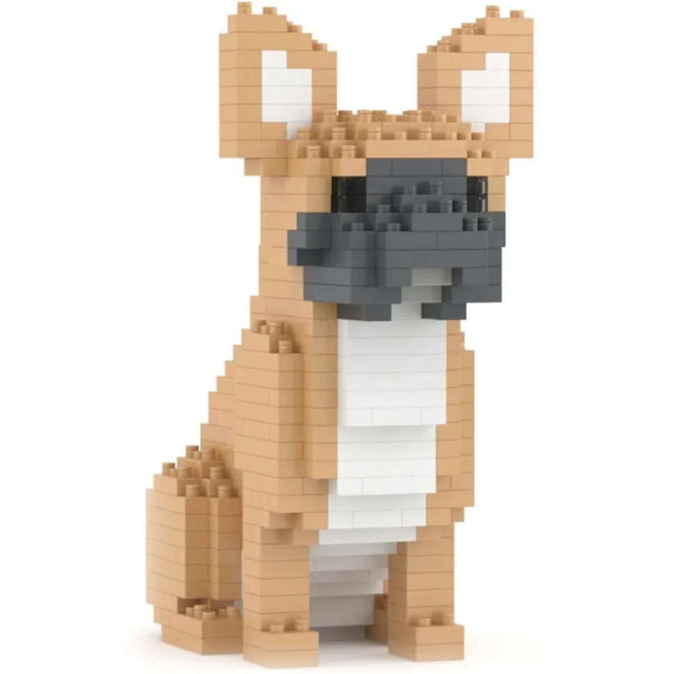 Jekca - French Bulldog Mini 01 - Lego - Sculpture - Construction - 4D - Brick Animals - Toys - Avvenice
